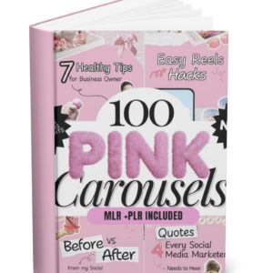 100 Aesthetic Pink Instagram Carousel Templates – Editable in Canva | PLR + MRR