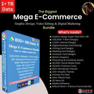 The Ultimate Mega Bundle: E-Commerce, Graphic Design, Video Editing & Digita