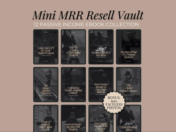 Master Resell Rights Passive Income eBooks | DFY Digital Product Bundle | PLR Included
