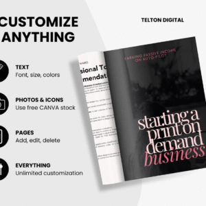 Print On Demand Business Guide | DFY POD eBook | Passive Income Made Easy | MRR & PLR