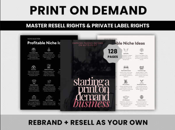 Print On Demand Business Guide | DFY POD eBook | Passive Income Made Easy | MRR & PLR