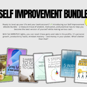 750 Self Improvement eBooks | Digital Bundle with MRR/PLR | Passive Income Opportunity