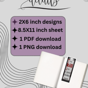 Psychological Thriller Bookmark Set | Digital Printable Bookmarks for Suspense Lovers