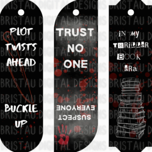 Thriller Bookmark Bundle | Horror & Crime Printable Bookmarks (SVG, PDF, PNG)