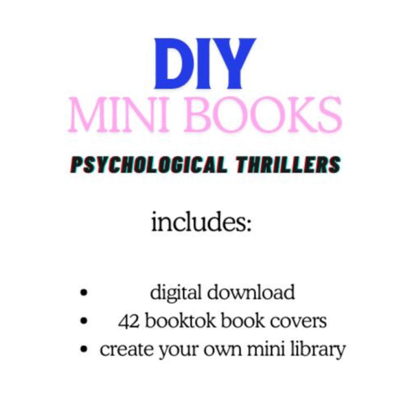 Psychological Thriller DIY Mini Books | Digital PDF Printables - Image 2