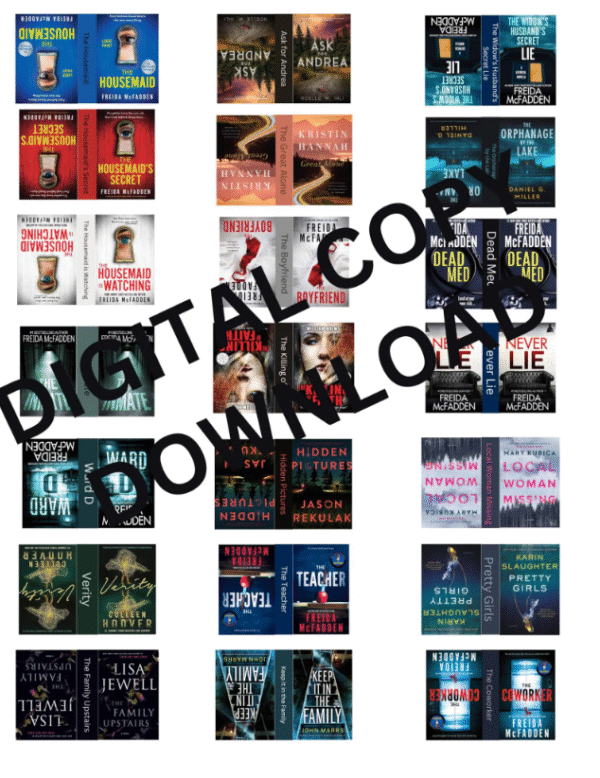 Psychological Thriller DIY Mini Books | Digital PDF Printables